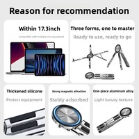 Support d'ordinateur portable multifonctionnel en alliage d'aluminium magnétique, résistant aux chutes et à l'abrasion, pour téléphones, tablettes et ordinateurs portables