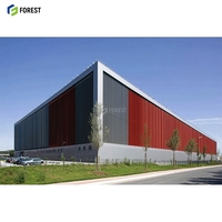 Structure en acier préfabriquée Q235B, atelier à longue portée, bâtiment d'usine, entrepôt, usine industrielle, soudage, résistant au feu
