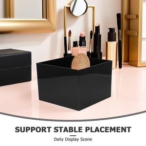 Boîte de présentation en acrylique noir OEM ODM Anime, 6 pièces, cube creux à cinq côtés pour figurines d'action, cosmétiques, bijoux et objets de collection - Product Image 5