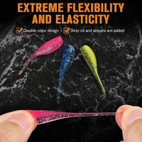 Leurre souple imprimé en PVC haute performance 1,6 g, type Shad Minnow, pour la pêche au crappie, au walleye, à la truite et au black-bass en rivière et en lac