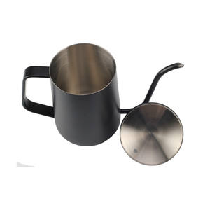 Bouilloire à café en acier inoxydable noir mat de 600 ml avec bec verseur fin pour barista à domicile - Product Image 6