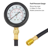 Kit de test de pression de carburant 0-100 PSI, testeur de pression de pompe d'injection de carburant, kit de jauge, outil de test de carburant essence pour voiture