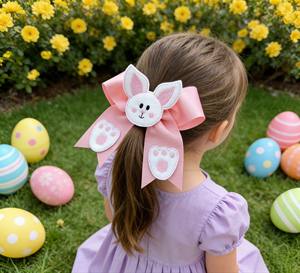 Pinza para el pelo de Pascua y Primavera, Diadema con diseño de <span class=keywords><strong>pollito</strong></span>, Accesorios para el pelo con diseño de conejo de Pascua, Pinza para el pelo infantil, Accesorios para el pelo de boutique Peep - Product Image 2