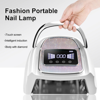 Lampe à ongles UV LED sans fil rechargeable 120W, séchoir à gel sans fil avec écran LCD diamant, durcissement rapide pour salon et usage domestique