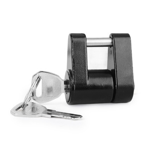 Verrou de remorque CZC en alliage de zinc noir, connecteur universel pour remorque de camion avec clés pour une protection sécurisée du couplet. - Product Image 5