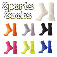 Chaussettes de sport athlétiques à rayures personnalisées avec logo OEM, tricotées, respirantes, durables, anti-humidité, pour la course à pied