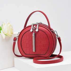 2025 New Fashion Round Shape <strong>Bags</strong> for <strong>Women</strong> Luxury Tassel Zipper Crossbody <strong>Bags</strong> PU <strong>Leather</strong> Circular <strong>Handbag</strong> - Product Image 4