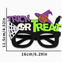 Grandes lunettes de déguisement d'Halloween style araignée violette, accessoires de fête à motifs variés