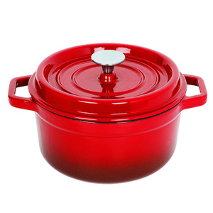 Ensemble de casseroles de cuisson en émail Offre Spéciale personnalisées Casserole ronde antiadhésive en fonte <span class=keywords><strong>émaillé</strong></span>e rouge ustensiles de cuisine pour four hollandais - Product Image 6