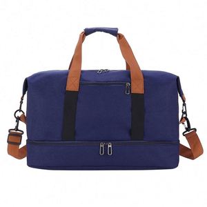 Sac de sport de voyage en toile de danse rose avec compartiment à chaussures, impression de logo personnalisée, imperméable, sublimation - Product Image 6