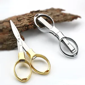 2024 Factory new Portable travel mini shears foldable Stainless Steel Folding scissors for paper string craft shred