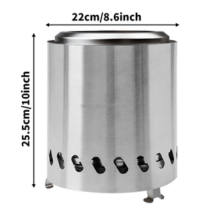 Portable En Acier Inoxydable Extérieur Fire Pit Tabletop Wood Burning Firetable Smokeless Garden Caractéristique - Product Image 2