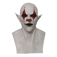 Masque de lutin jaune d'Halloween pour la fête Masque de tête en latex Cosplay Masque d'horreur de vampire clown démon pour Halloween
