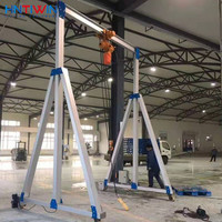 Fournisseur chinois réputé HNTIWIN, palan mobile à cadre en A de 5 tonnes, petit pont roulant en aluminium avec moteur, hauteur de levage de 10 m