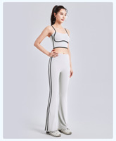 Nouvel ensemble de vêtements de sport pour femmes à taille haute, tenue de yoga sans couture, coupe ajustée, haute élasticité, ensemble de sport 2 pièces