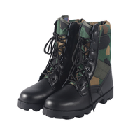 Bottes de combat hautes à motif camouflage vert jungle tout-terrain