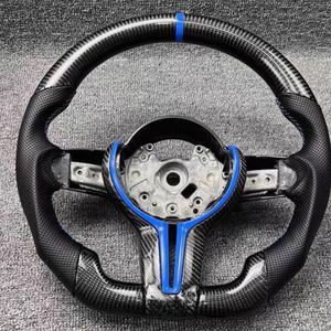 Volant de direction de voiture en cuir personnalisé de style sportif en fibre de carbone G pour <span class=keywords><strong>BMW</strong></span> Série 3 Série <span class=keywords><strong>5</strong></span> F30 F10 F90 <span class=keywords><strong>F80</strong></span> F82 F87 F36 E60 - Product Image 1