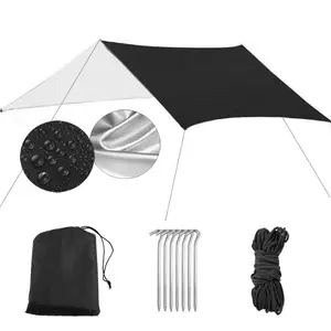多功能户外野营沙滩遮阳棚，防雨便携式吊床遮阳篷
