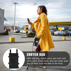 Custom Crutch Bag Portable <b>Waterproof</b> Forearm Crutch Storage Mini Tote Bag Universal Drink Holder Pouch for Seniors Disabled - Product Image 4