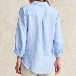 Blusa de Lino Ligera y Transpirable de Alta Calidad, Blusa Elegante con Botones y Solapa para Mujer - Product Image 5