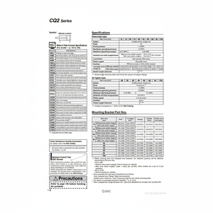 SMC Pneumatics Cylindre Compact CQ2B80-20DMZ Pièces Pneumatiques - Product Image 1