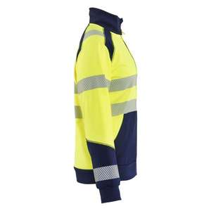 BLAKLADER - 350825283389XXXL Sudadera Hi-Vis para mujer con cremallera Hi-vis Amarillo/Azul Marino-EAN 7330509933503 ROPA DE TRABAJO DE LA HI-VIS - Product Image 4
