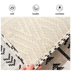 Tapis de cuisine en polyester-coton à motif géométrique antidérapant, tapis rectangulaire pour cuisine - Product Image 4