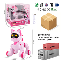 Gato Electrónico Interactivo con Control Remoto para Niños, Juguete Programable con Sensor Táctil en la Cabeza, Baila y Responde