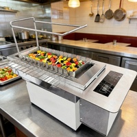 Barbecue automatique sans fumée, machine à brochettes rotative électrique avec contrôle numérique pour usage commercial