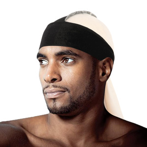 Men's Fashion Turbans Velvet <b>Long</b> Tail <b>Braided</b> Pirate Hat Casual Sports Outdoor Personalized Comfortable Elastic Headband - Product Image 4