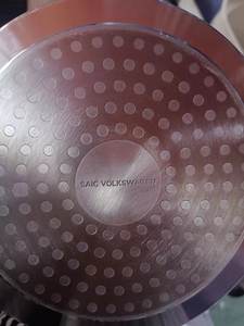 Mgc מטבח קלאסי 24 ס "מ מרובע טיגון מחבת אפור שחור נקודות לבן שחורות ידית נתיק כיסוי רצועת ארוך - Product Image 6