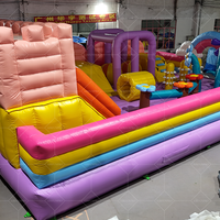 Château sautant gonflable de Funcity avec le château de glissière de divertissement des enfants de thème de fleur