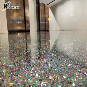 Kolortek holografik Glitter epoksi Flake epoksi zeminler duvarlar Glitter boya katkı maddeleri köpüklü Glitter