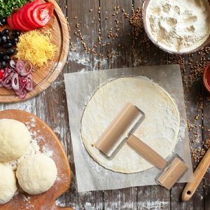 Petit Rouleau à Pâtisserie en Bois à Double Tête Antiadhésif pour Pizza et Pâtisserie, Idéal pour la Cuisine Domestique et la Cuisson des Enfants - Product Image 6