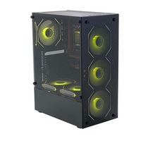 PCOOLING Atx /M-Atx Pc Gaming Case Desktop Pc Cabinet Computer Case & Towers Usb3.0 Transparent Glass Panal