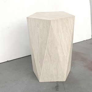 <span class=keywords><strong>Tavolino</strong></span> in Travertino Beige Naturale, Arredamento Moderno di Lusso per Soggiorno, Dimensioni Personalizzabili, Decorazione per Interni ed Esterni - Product Image 5