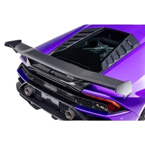 Dry Carbon Fiber Rear Spoiler Wing Fit For Lambo Huracan LP580 LP610 EVO 2014-2018 VORS Style STO High Quality