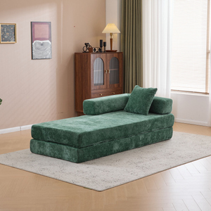 Ghế sofa nén, ghế sofa giường đa năng có tựa lưng và tay vịn, ghế sofa giường thư giãn êm ái, chất liệu vải nhung. - Product Image 5