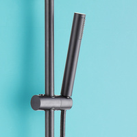 Ensemble robinet de douche thermostatique, noir, pour la salle de bains