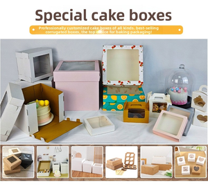 Hộp bánh trắng tùy chỉnh cho bánh sinh nhật đám cưới hộp giấy trắng hộp bánh cưới - Product Image 5