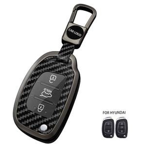 2023 étui à clés en alliage de Zinc de voiture en Fiber de carbone pour <span class=keywords><strong>Hyundai</strong></span> Creta I10 <span class=keywords><strong>I20</strong></span> Tucson Elantra - Product Image 1