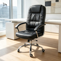 Chaise de bureau exécutive en cuir ergonomique et confortable, pivotante, à prix réduit, vente en gros 2026