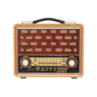 Vintage Holz-Handradio mit Bluetooth, FM/AM/SW Drei-Band-Tuning, MP3-Wiedergabe, USB- und TF-Kartensteckplatz für Heimdekoration und Outdoor