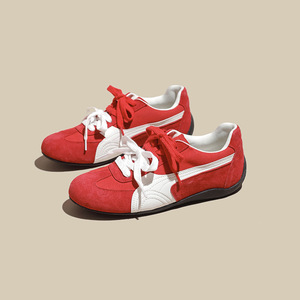 รองเท้าผ้าใบ Ankola Red Casual Trainers 2026 รุ่น Retro สวมใส่สบาย ระบายอากาศได้ดี สองสี ทำจาก PU สำหรับผู้หญิง สไตล์ Forrest Gump - Product Image 2