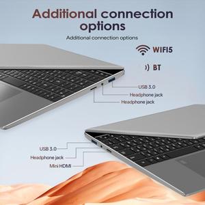 Ordinateur portable GXMO T152J 15,6 pouces, Windows 11 Pro, Intel Celeron <span class=keywords><strong>N5100</strong></span> Quad Core, sans RAM, sans SSD, barebone, prend en charge le déverrouillage par empreinte digitale - Product Image 4