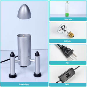 Nuova luce creativa per bambini con camera da letto a LED acqua per bambini la migliore lampada da scrivania a razzo per luce notturna vulcano - Product Image 4