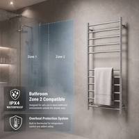 Toallero Eléctrico Inteligente de Acero Inoxidable con Calefacción, Diseño Oculto, Ahorro de Energía, Calentador de Toallas para Baños de Hotel