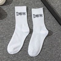 Chaussettes en coton personnalisées avec logo, série mode, mi-mollet, athlétiques, unisexe, vente en gros