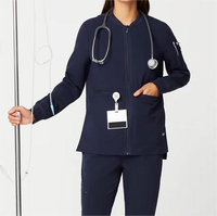 Vestes médicales à manches longues personnalisées automne hiver vestes uniformes d'allaitement hospitalier pour femmes