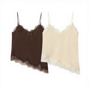 2 Colorway Breathable Woven Solid Color <b>Spaghetti</b> <b>Strap</b> Casual Fashion Tank Top for Women - Product Image 2